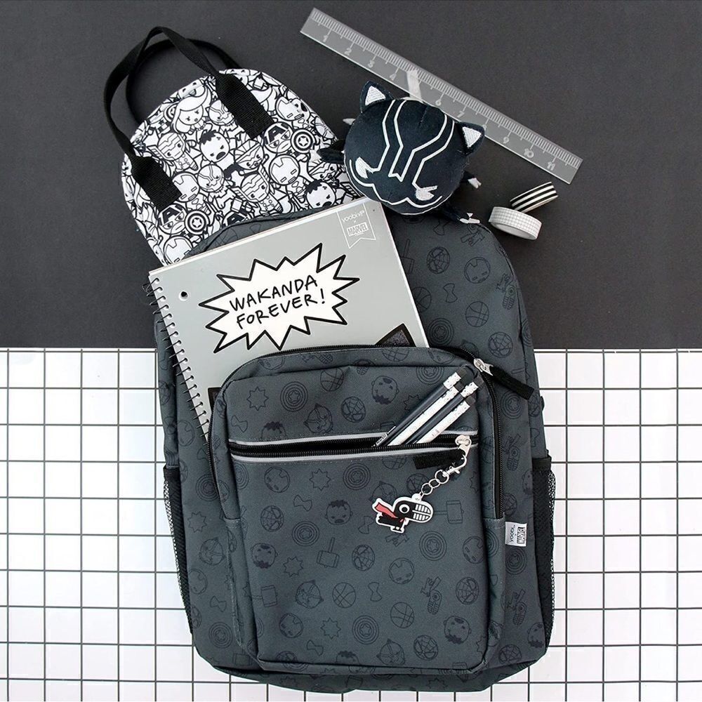 NWT Yoobi x Marvel Kawaii Black Panther Pencil Barrel Plush Case